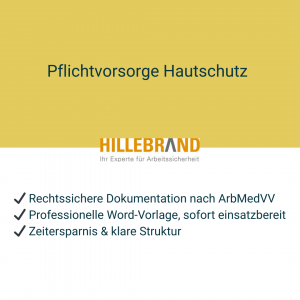 Pflicht-Vorsorge Hautschutz nach ArbMedVV – Einladung & Nachweis für Unternehmen [Digital]