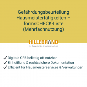 Gefährdungsbeurteilung Hausmeistertätigkeiten – formsCHECK-Liste (Mehrfachnutzung)