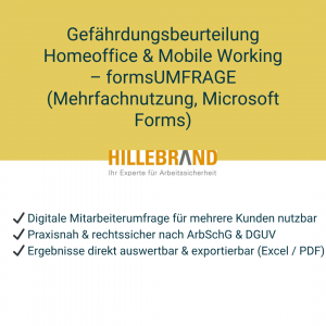 Gefährdungsbeurteilung Homeoffice & Mobile Working – formsUMFRAGE (Mehrfachnutzung) [Digital]