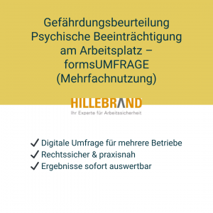 Gefährdungsbeurteilung Psychische Beeinträchtigung am Arbeitsplatz – formsUMFRAGE (Mehrfachnutzung) [Digital]
