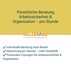 Persönliche Beratung Arbeitssicherheit & Organisation – pro Stunde