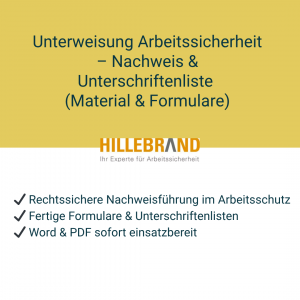 Unterweisung Arbeitssicherheit – Unterschriftenliste & Nachweis (alle Beschäftigten) [Digital]