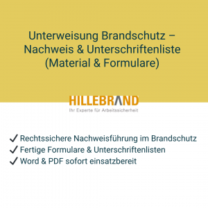 Unterweisung Brandschutz- & Evakuierungshelfer – Unterschriftenliste & Nachweis [Digital]