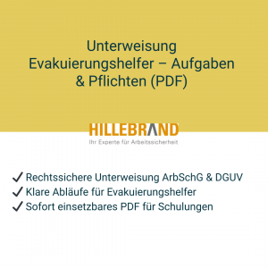 Unterweisungsmaterial Brandschutz- und Evakuierungshelfer – Aufgaben & Pflichten [Digital]
