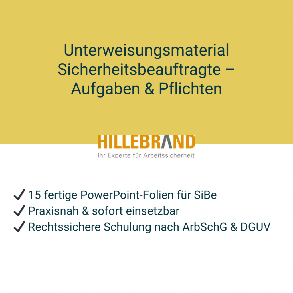 Unterweisungsmaterial Sicherheitsbeauftragte – Aufgaben & Pflichten-PowerPoint 15 Folien [Digital]
