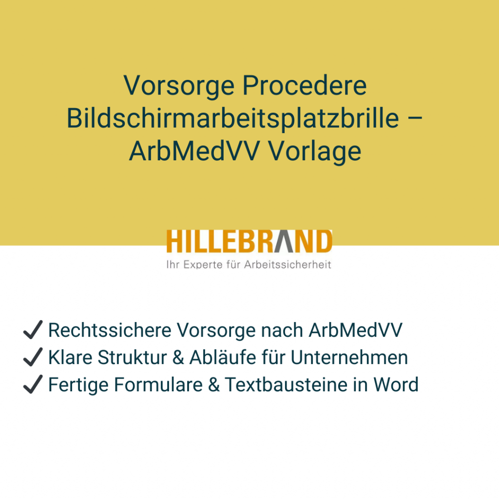 Vorsorge Procedere bei Bildschirmtätigkeit, -brille und Sehtest [Digital]