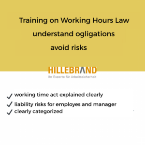 Training material_Working Hours Act_Liability, English, 20 sheets PowerPoint [Digital]