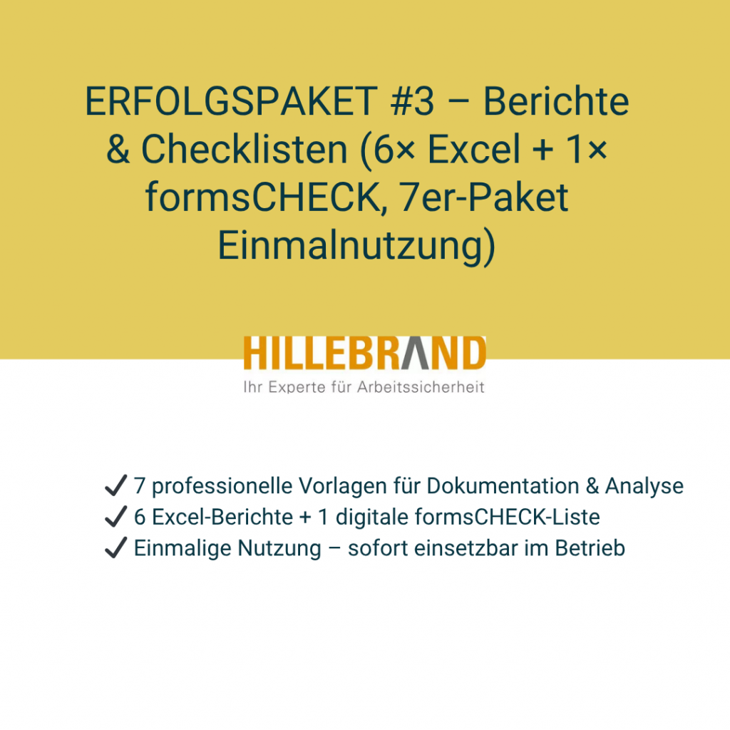 ERFOLGSPAKET #3 - BERICHTE (6x Excel + 1x formsCHECK für EINMALNUTZUNG) - 7er Paket [Digital]