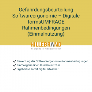 Gefährdungsbeurteilung Softwareergonomie – Digitale formsUMFRAGE Rahmenbedingungen (Einmalnutzung) [Digital]