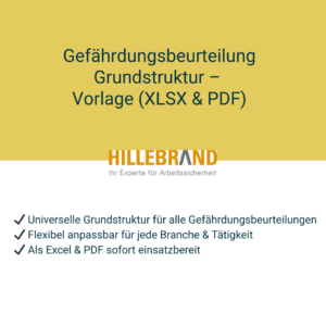 Gefährdungsbeurteilung Grundstruktur – branchenneutral | XLSX & PDF [Digital]