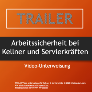 Unterweisung Kellner & Servierkräfte – digitales Unterweisungsmodul Arbeitssicherheit [Digital]